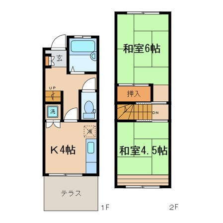 保土ケ谷駅 徒歩25分 1-2階の物件間取画像